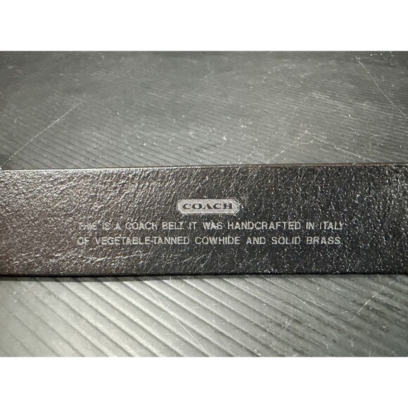 Coach Women\'s Handmade Black Cowhide Leather Belt Size Small 8562 ?? NEW main image 8